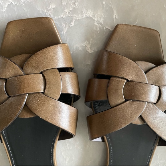 YSL/ Saint Laurent Tribute Mules in Smooth Leather - Picture 4 of 7